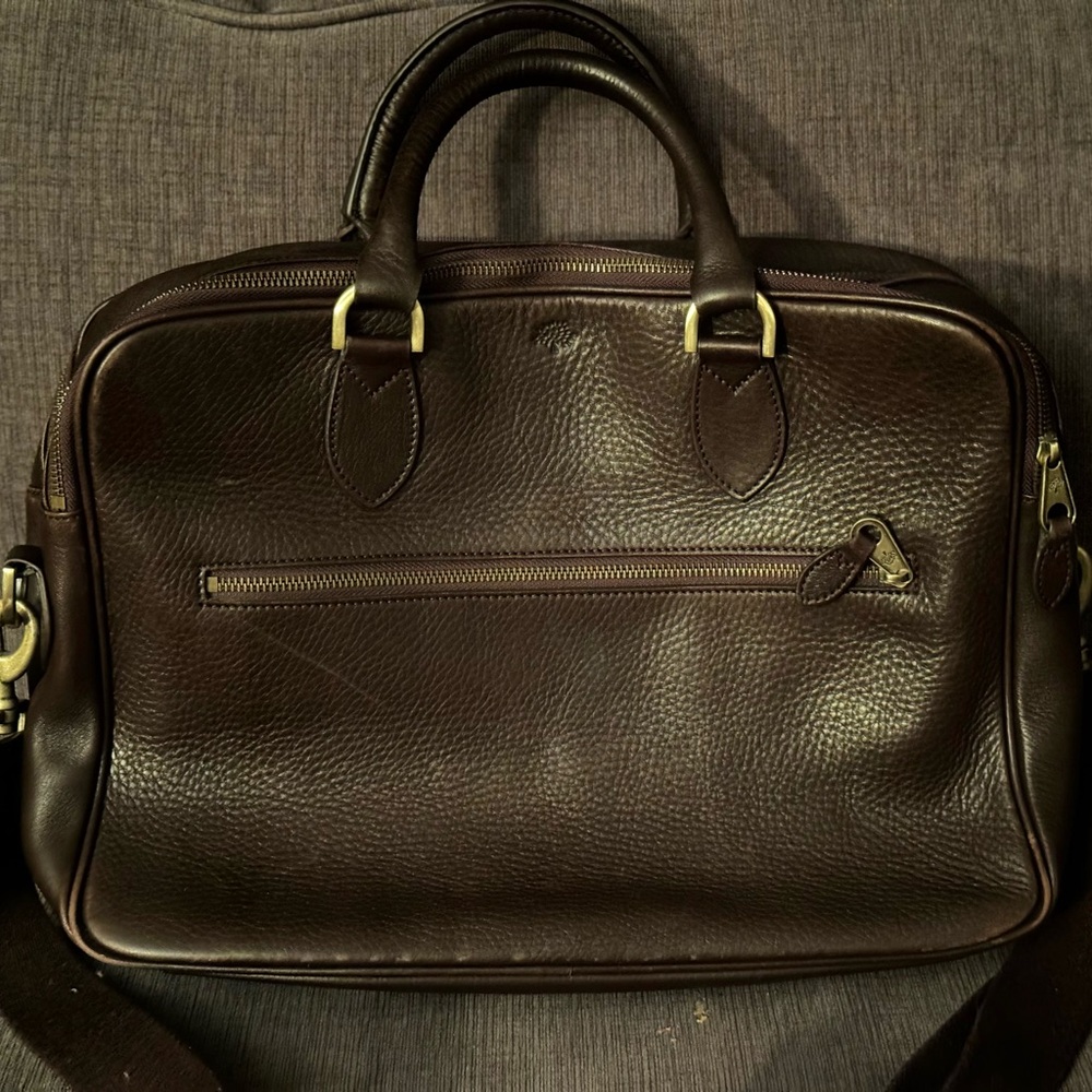 Mulberry Heathcliff Dark Brown Leather Briefcase